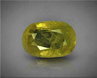 Natural Heated & Treated Yellow Sapphire Certified  3.74 CTS (DIN 86158 )